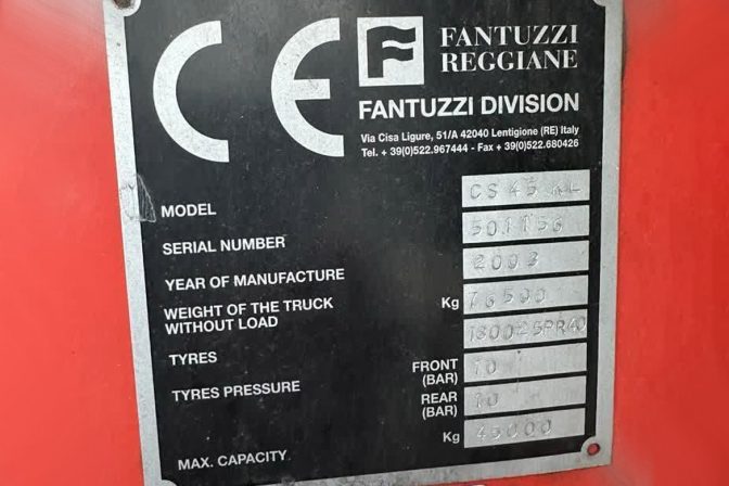 Used Fantuzzi Reach Stacker